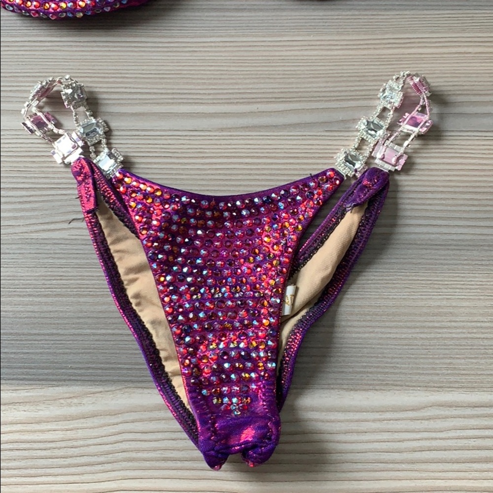 Purple Rhinestone Bikini Set - Picture 4 of 13